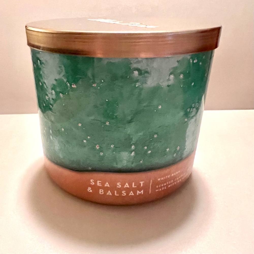 Bath & Body Works White Barn Sea Salt and Balsam 3-Wick Candle
